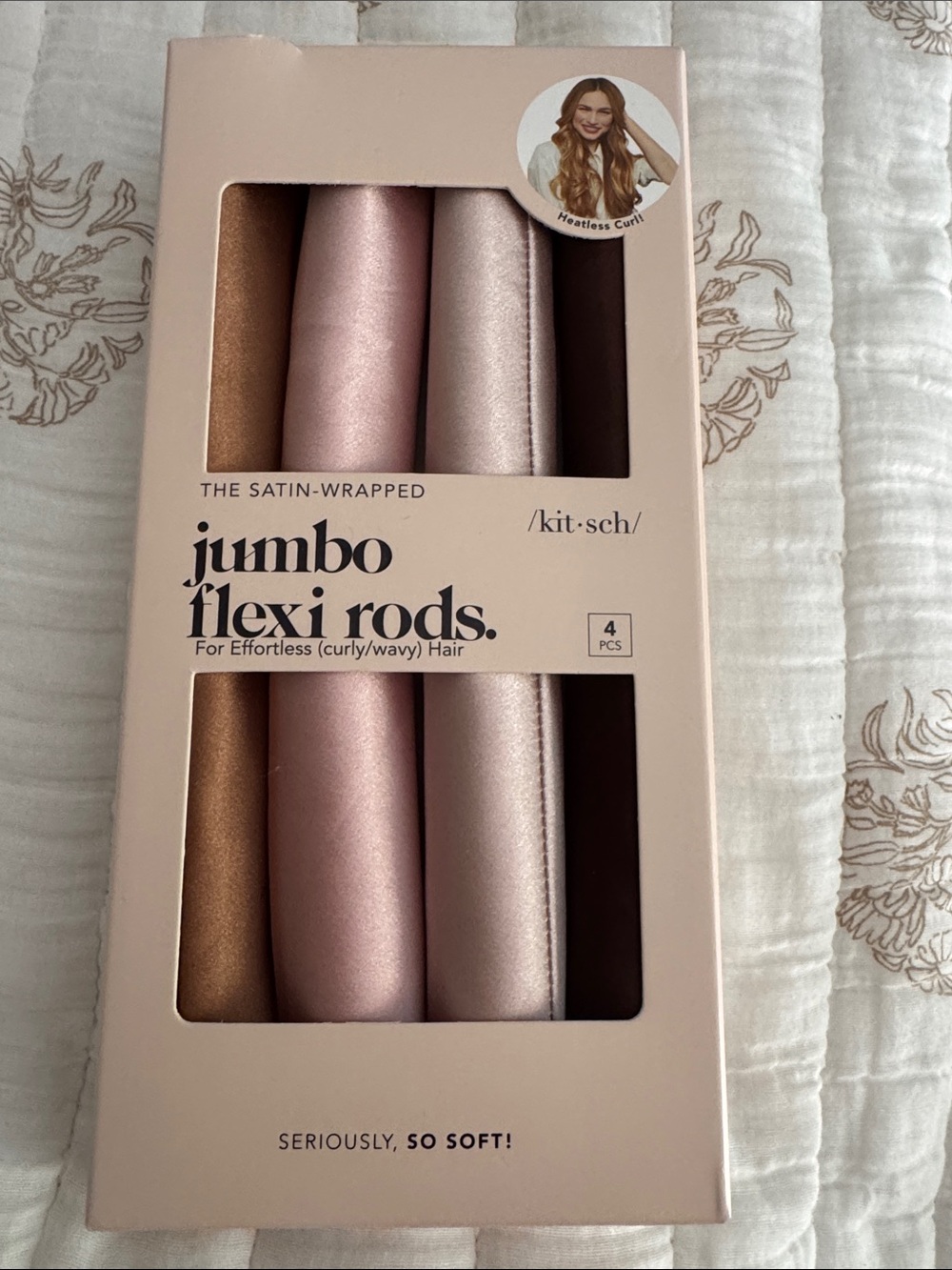 Kitsch Satin-Wrapped Jumbo Flexi Rods - Rose Gold, Blush, Champagne, Chocolate